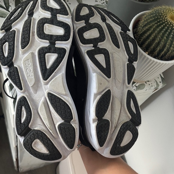 Hoka Bondi 8 Black and White Running Shoes - Picture 5 of 5